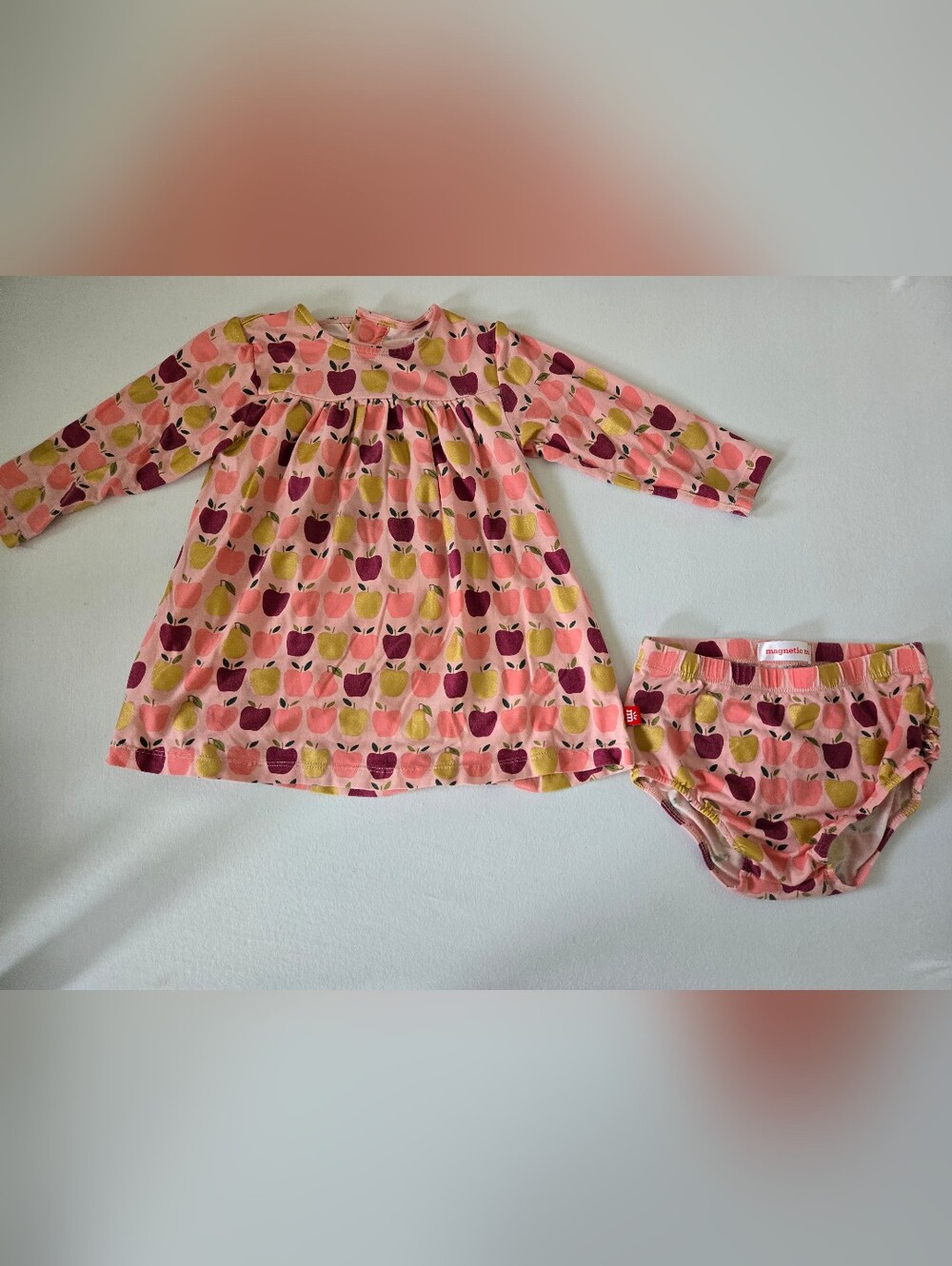 Magnetic Me Pink Appleton Print Dress And Bloomers